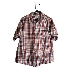 Urban Pipeline Button Down Shirt Men's Size XL Red Plaid Short Sleeve